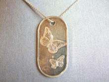 Load image into Gallery viewer, Women&#39;s Vintage Estate Sterling Silver Necklace w/ Butterfly Pendant 14.9g E5887