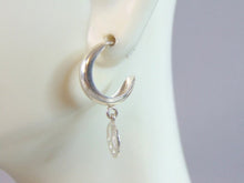 Load image into Gallery viewer, Womens Vintage Estate Sterling Silver Peace Earrings 1.7g E5948