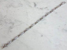 Load image into Gallery viewer, Womens Vintage Estate Sterling Silver CZ Bracelet 13.8g E5954