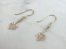 Load image into Gallery viewer, Womens Vintage Estate Sterling Silver Dangle Earrings 1.1g E5975