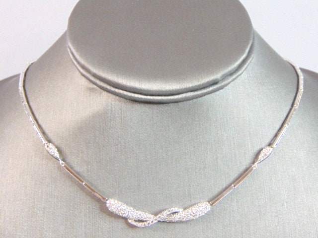 Women's Vintage Estate Sterling Silver Necklace 11.1g E5977