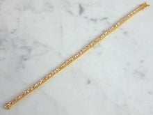 Load image into Gallery viewer, Womens Vintage Estate Sterling Silver Gold Tone CZ Bracelet 13g E5982