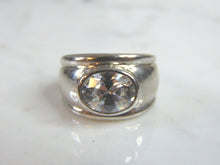 Load image into Gallery viewer, Womens Vintage Estate Sterling Silver CZ Ring 8.5g E5986