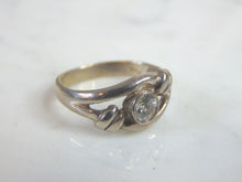 Load image into Gallery viewer, Womens Vintage Estate Sterling Silver CZ Ring 3.3g E5987