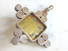 Load image into Gallery viewer, Womens Vintage Estate Sterling Silver Turquoise Pendant 35.8g E5721