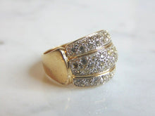 Load image into Gallery viewer, Womens Vintage Estate Sterling Silver Gold Tone CZ Ring 8.4g E5729