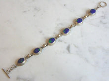 Load image into Gallery viewer, Womens Vintage Estate Sterling Silver Azurmalachite Bracelet 17.4g E5751