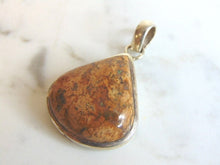 Load image into Gallery viewer, Womens Vintage Estate Sterling Silver Jasper Pendant 13.8g E5753
