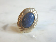 Load image into Gallery viewer, Womens Vintage Estate Sterling Silver Lapis Lazuli Ring 9g E5775