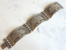 Load image into Gallery viewer, Vintage Estate Sterling Silver Aztec Bracelet 53.9g E5802
