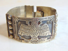Load image into Gallery viewer, Vintage Estate Sterling Silver Aztec Bracelet 53.9g E5802