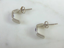Load image into Gallery viewer, Womens Vintage Estate Sterling Silver Amethyst Earrings 2.8g E1171