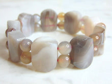 Load image into Gallery viewer, Womens Vintage Estate Agate Bracelet 63.3g E5931