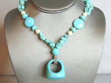 Load image into Gallery viewer, Womens Vintage Estate Turquoise Necklace 61.9g E5934