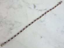 Load image into Gallery viewer, Womens Vintage Estate Sterling Silver Garnet Bracelet 12.2g E5958