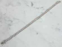 Load image into Gallery viewer, Womens Vintage Estate Sterling Silver CZ Bracelet 15g E5980