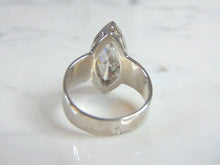 Load image into Gallery viewer, Womens Vintage Estate Sterling Silver CZ Ring 8.1g E5984