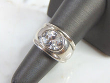 Load image into Gallery viewer, Womens Vintage Estate Sterling Silver CZ Ring 8.5g E5986