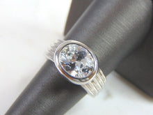 Load image into Gallery viewer, Womens Vintage Estate Sterling Silver CZ Ring 11g E5991