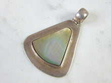 Load image into Gallery viewer, Womens Vintage Estate Sterling Silver Abalone Pendant 18.5g E2771