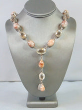 Load image into Gallery viewer, Womens Vintage Estate Sterling Silver Quartz &amp; Cz Necklace 97.8g E2789