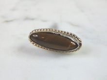 Load image into Gallery viewer, Womens Vintage Single Sterling Silver Tigers Eye Earring 3.5g E2715
