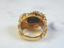 Load image into Gallery viewer, Womens Vintage Estate 14k Yellow Gold Nugget Diamond Ring 15.6g E1022