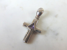 Load image into Gallery viewer, Vintage Estate Sterling Silver Religious Cross Pendant 3.6g E2196