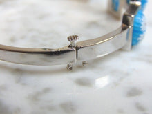 Load image into Gallery viewer, Womens Vintage Estate Sterling Silver Flower Millefiori Bracelet 18.8g E4595