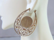 Load image into Gallery viewer, Womens Vintage Estate Sterling Silver Dime Earrings 15g E2746