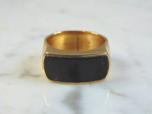 Load image into Gallery viewer, Womens Vintage Estate 14k Yellow Gold &amp; Onyx Ring 12.4g E1001