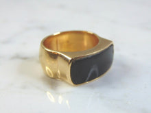 Load image into Gallery viewer, Womens Vintage Estate 14k Yellow Gold &amp; Onyx Ring 12.4g E1001
