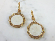Load image into Gallery viewer, Vintage Estate 18K Gold Hand Painted Porcelain Earrings 12.4g E3026