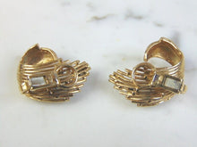 Load image into Gallery viewer, Womens Vintage Estate 14k Gold Turquoise Earrings 9.1g E3028