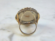 Load image into Gallery viewer, Womens Vintage Estate 14k Gold Hand Painted Porcelain Ring 11.2g E3048