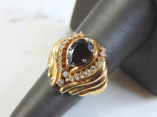 Load image into Gallery viewer, Womens Vintage Estate 14k Yellow Gold Diamond &amp; Ruby Ring 10.5g E1025