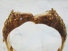 Load image into Gallery viewer, Womens Vintage Estate 18K Gold &amp; Enamel Horses Bracelet 48.9g E3101
