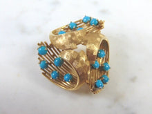 Load image into Gallery viewer, Womens Vintage Estate 14k Gold Turquoise Pendant 10.6g E3053