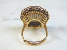 Load image into Gallery viewer, Vintage Estate 14K Gold Hand Painted Porcelain Ring 12.1g E3063