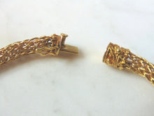 Load image into Gallery viewer, Womens Vintage Estate 21k Gold Lioness Necklace w/ Garnet Eyes 67.3g E755
