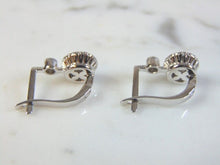 Load image into Gallery viewer, Womens Vintage Estate Sterling Silver CZ Earrings 3.7g E1850