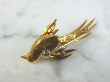 Load image into Gallery viewer, Womens Vintage Estate 18K Gold Bird Brooch 6.0g E3083