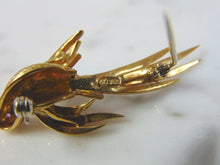 Load image into Gallery viewer, Womens Vintage Estate 18K Gold Bird Brooch 6.0g E3083