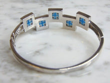 Load image into Gallery viewer, Womens Vintage Estate Sterling Silver Flower Millefiori Bracelet 18.8g E4595