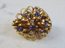 Load image into Gallery viewer, Womens Vintage Estate 18K Gold Modernist Brooch 13.9g E3201