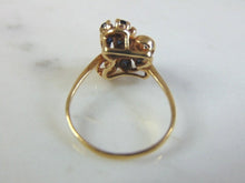 Load image into Gallery viewer, Womens Vintage Estate 10K Gold Diamond &amp; Sapphire Ring, 1.8g E3213