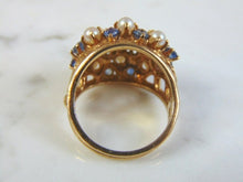 Load image into Gallery viewer, Womens Vintage Estate 14K Gold Sapphire Ring, 7.6g E3215