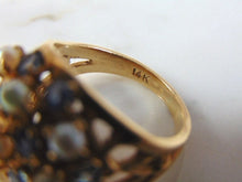 Load image into Gallery viewer, Womens Vintage Estate 14K Gold Sapphire Ring, 7.6g E3215
