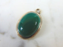 Load image into Gallery viewer, Womens Vintage Estate Sterling Silver Aventurine Pendant 4.8g E2720