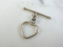 Load image into Gallery viewer, Vintage Estate Sterling Silver Heart Lapel T-Bar 2.1g E1446